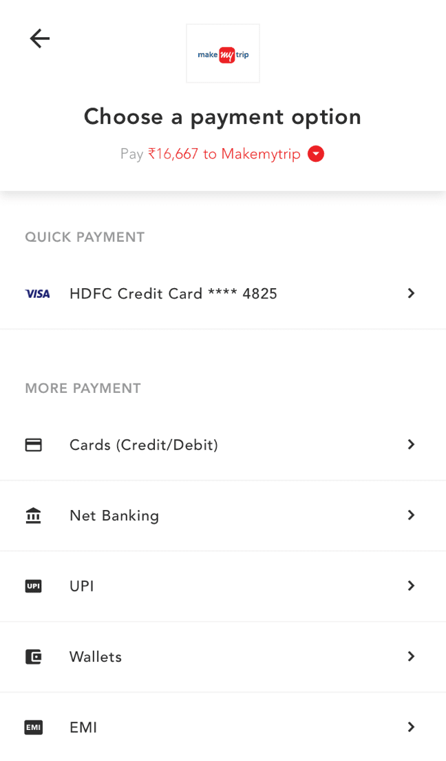 Payment checkout popup for faster payment experience
