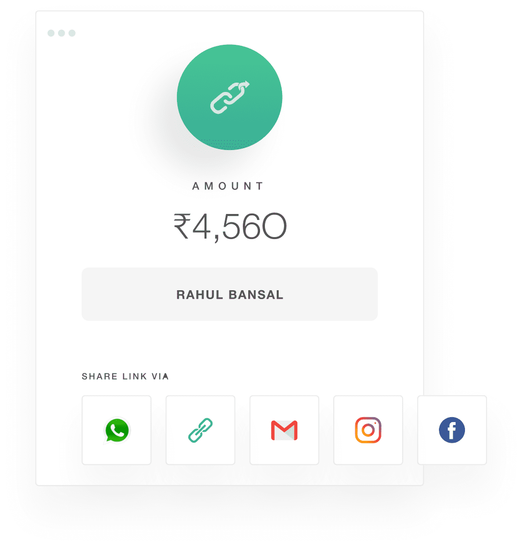 Share GST invoice link instantly using social channels, SMS and emails