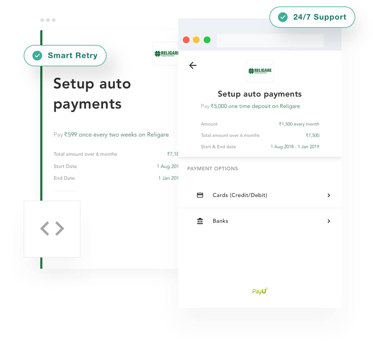 Setup automatic payments for recurring bills and subscriptions